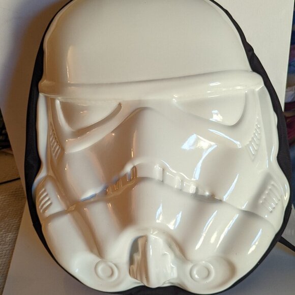 Hot Topic Handbags - RARE NWT Storm Trooper Hot Topic Disney Backpack Star Wars Big Molded White HTF